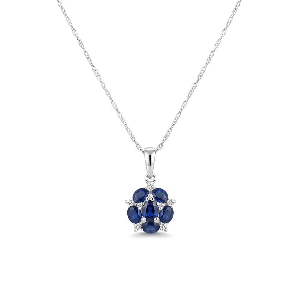 DIAMOND BLUE SAPPHIRE PENDANT
