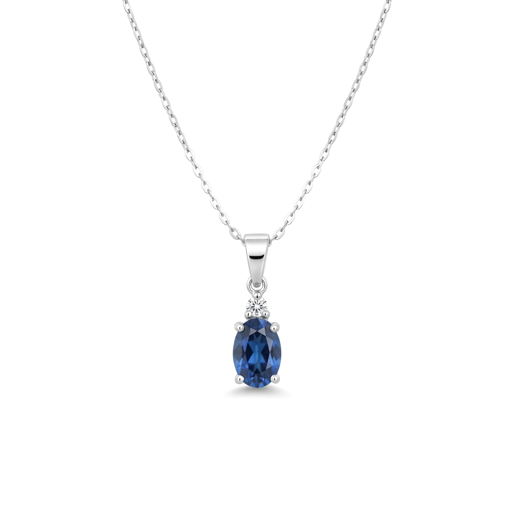 DIAMOND BLUE SAPPHIRE PENDANT