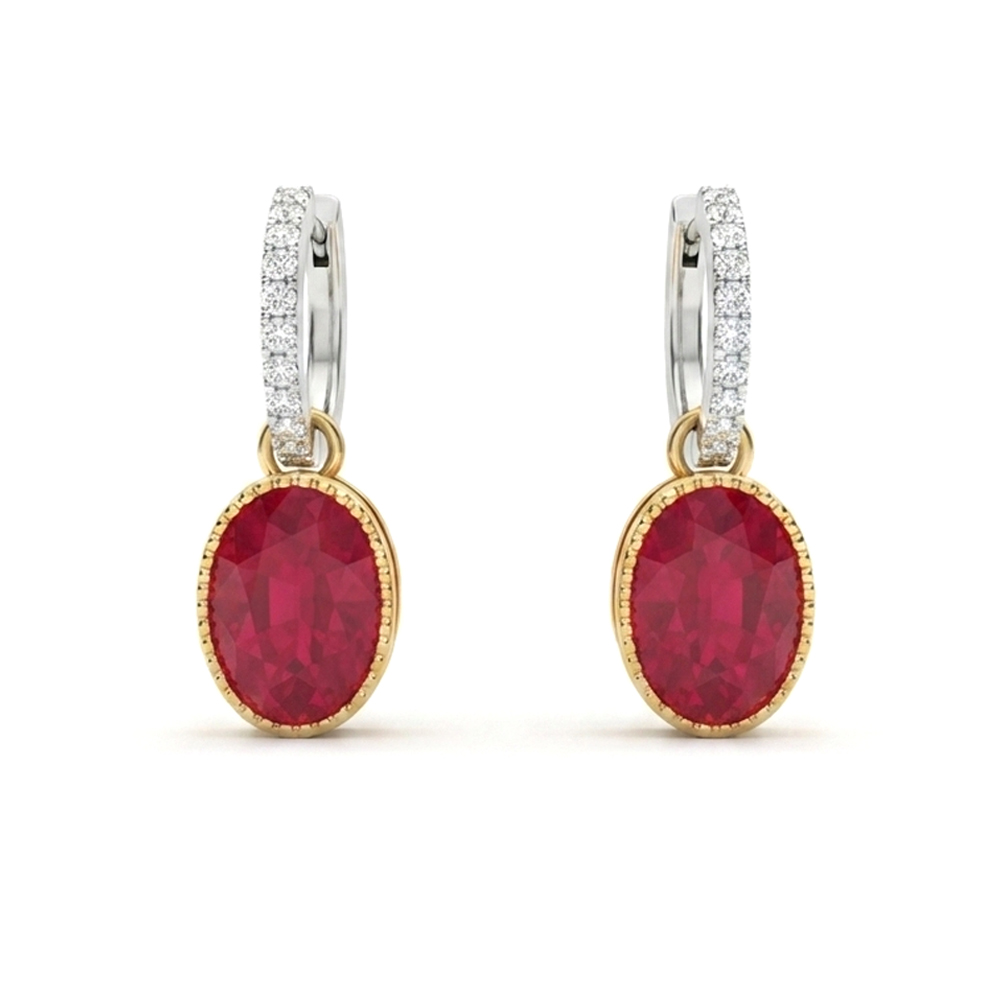 Diamond Ruby Earring