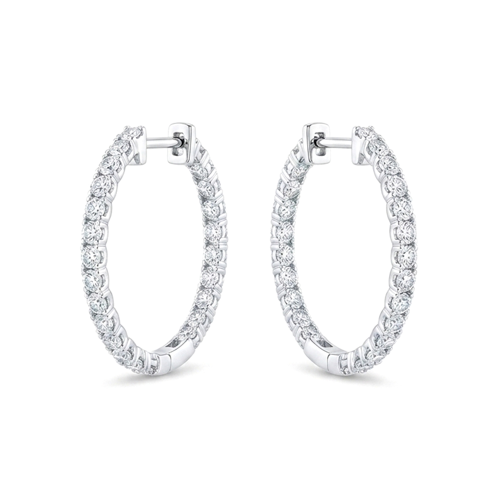 Diamond Hoop Earrings