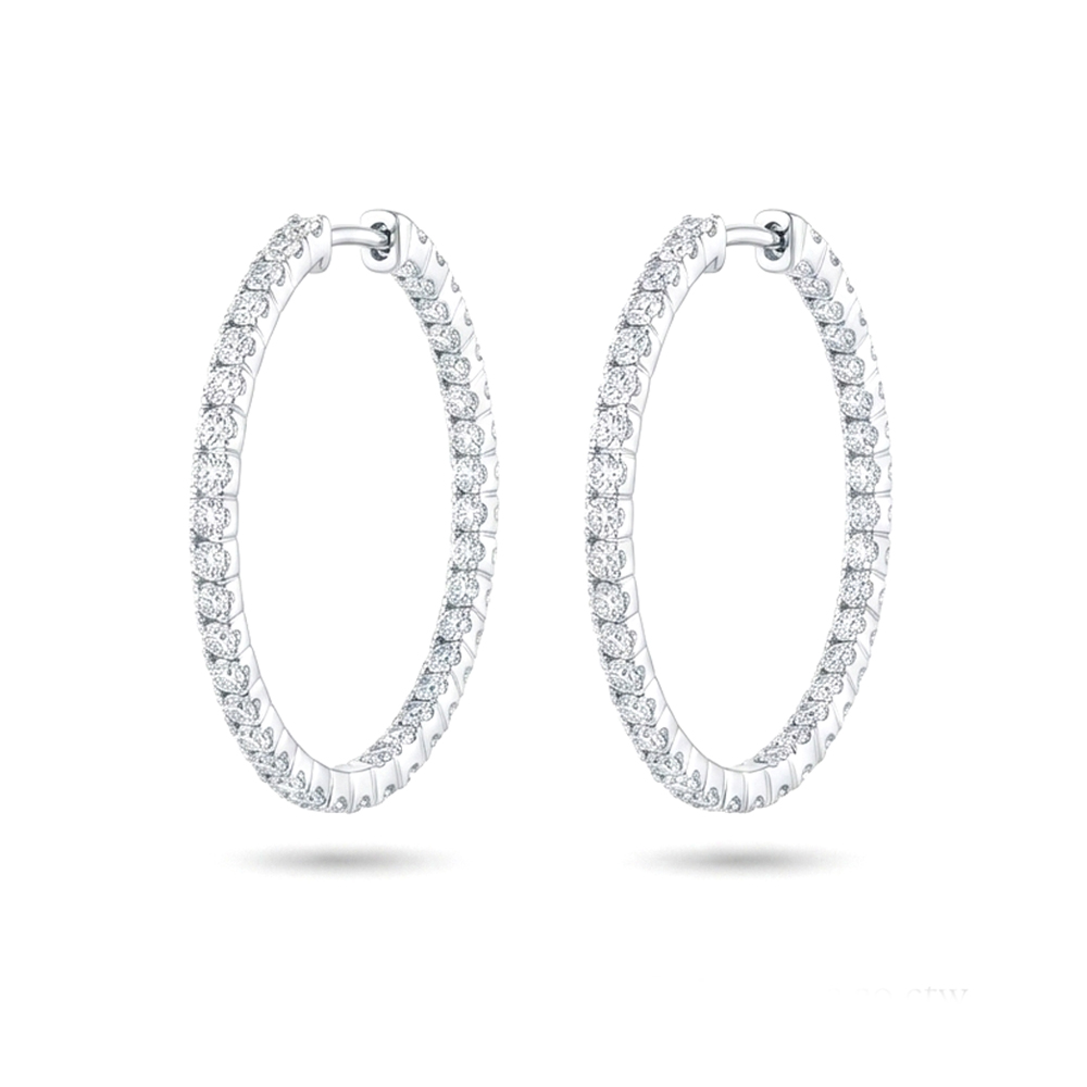 Diamond Hoop Earrings