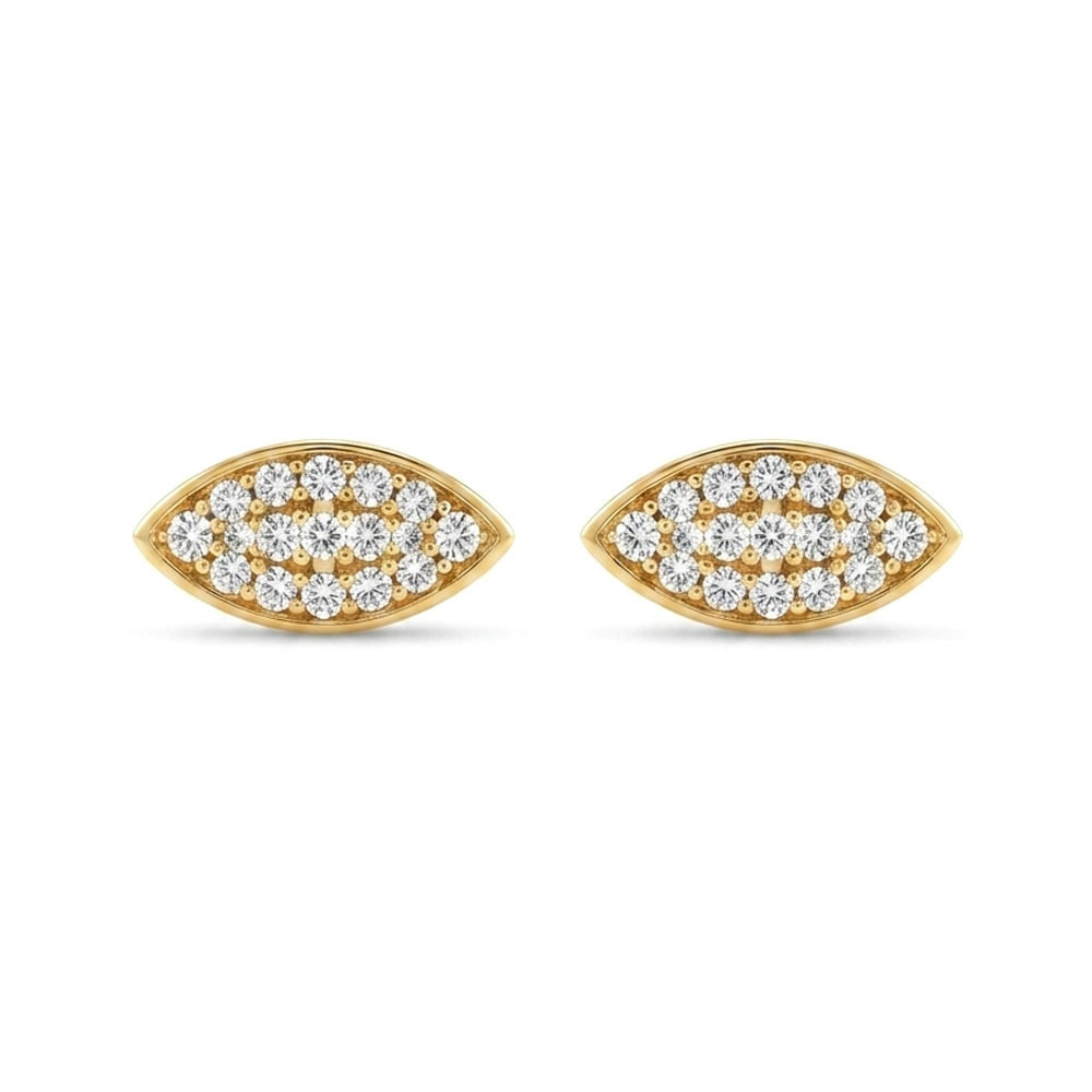 Diamond Glass Set Earring