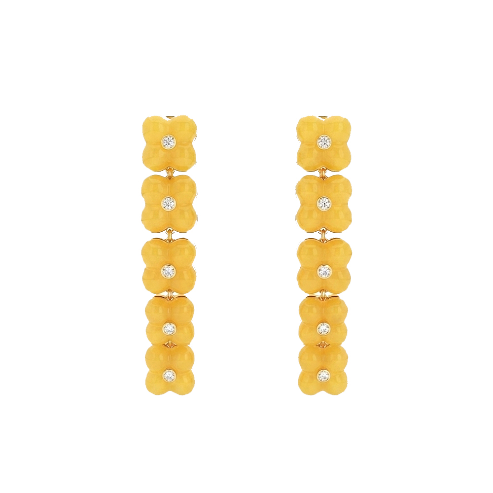 Diamond Amber Earring