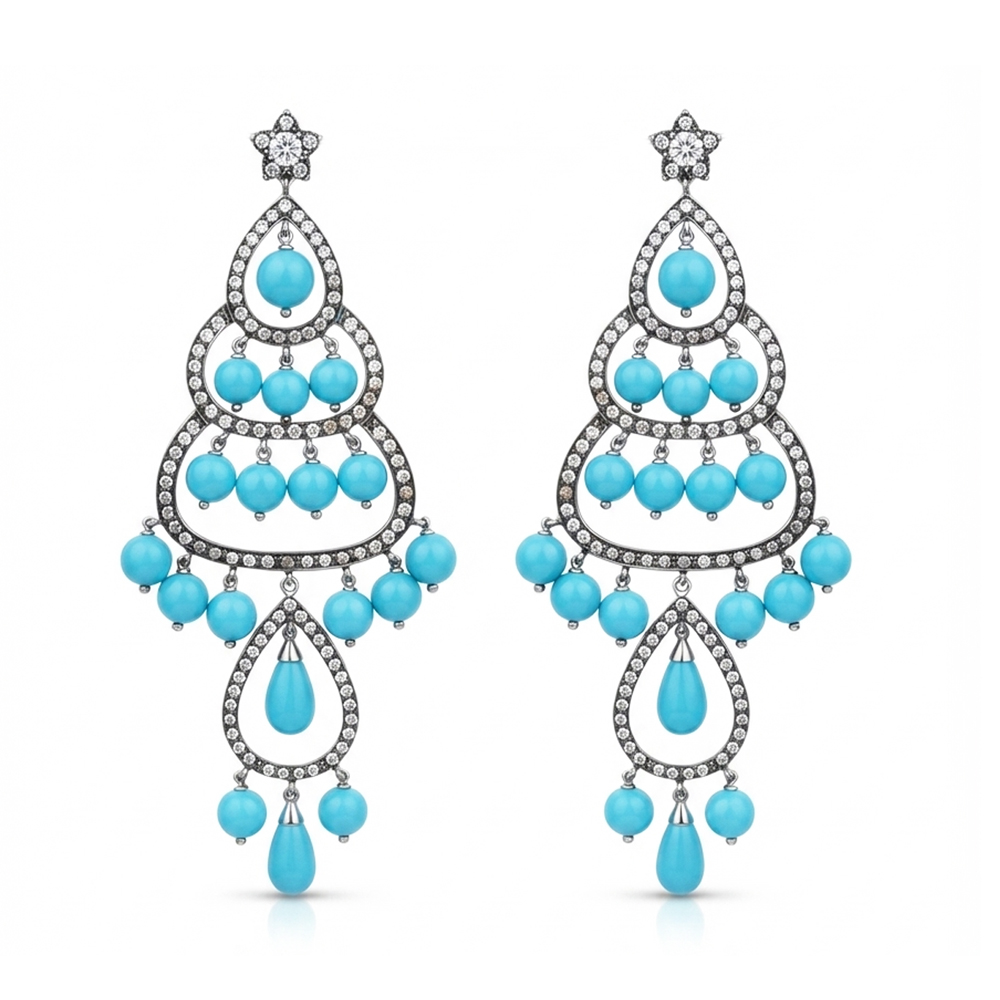 Diamond B.Dia Turquoise Earring