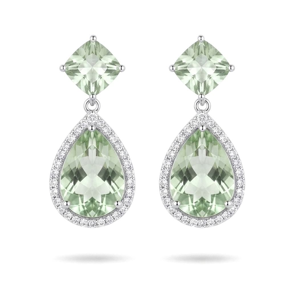 Diamond Quartz Earring