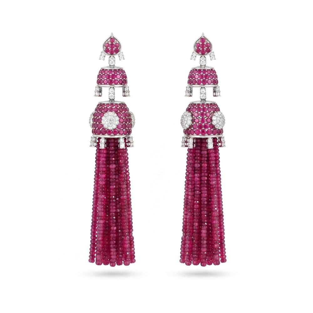 Diamond Ruby Earring