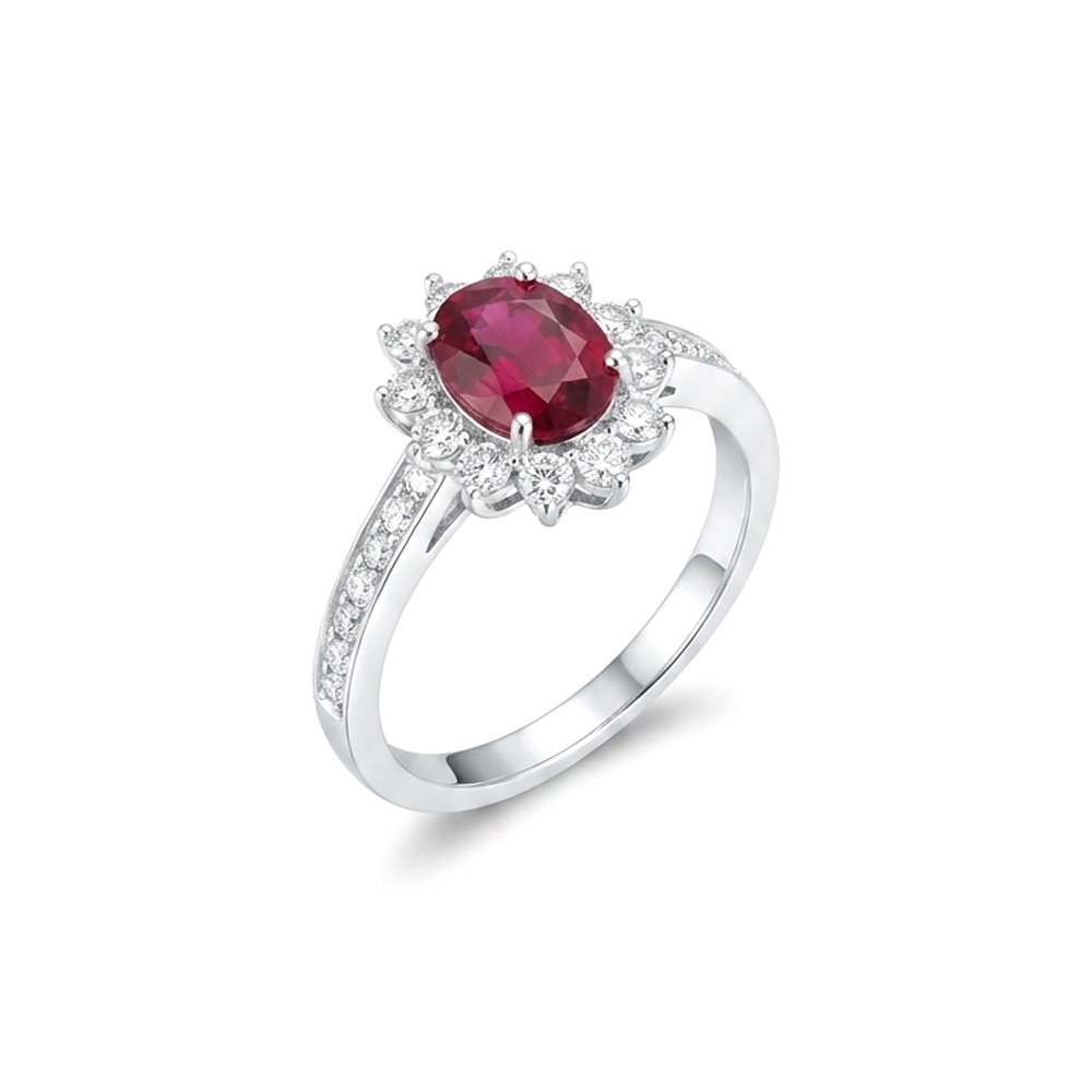 Diamond Rubellite Ring