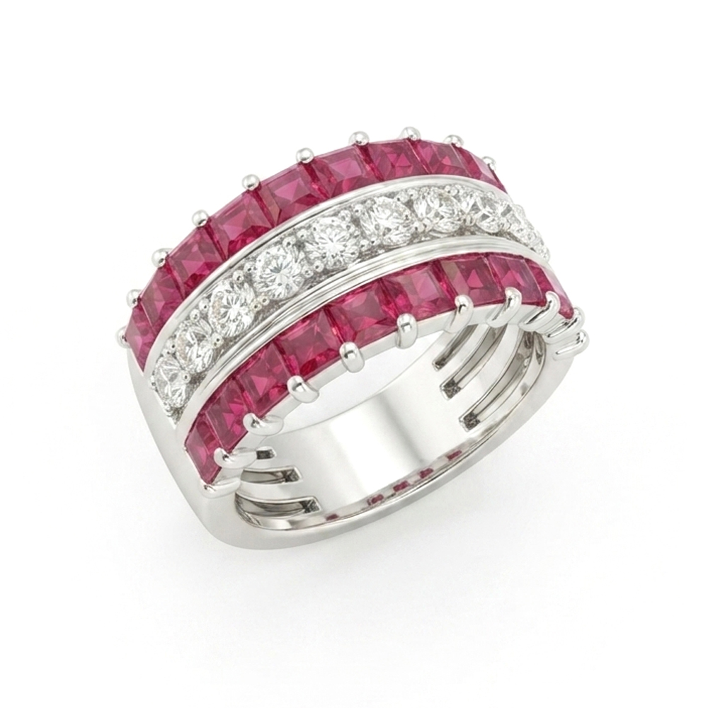 Diamond Ruby Ring