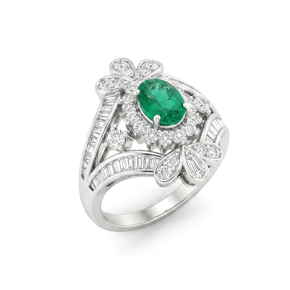 Diamond Emerald Ring