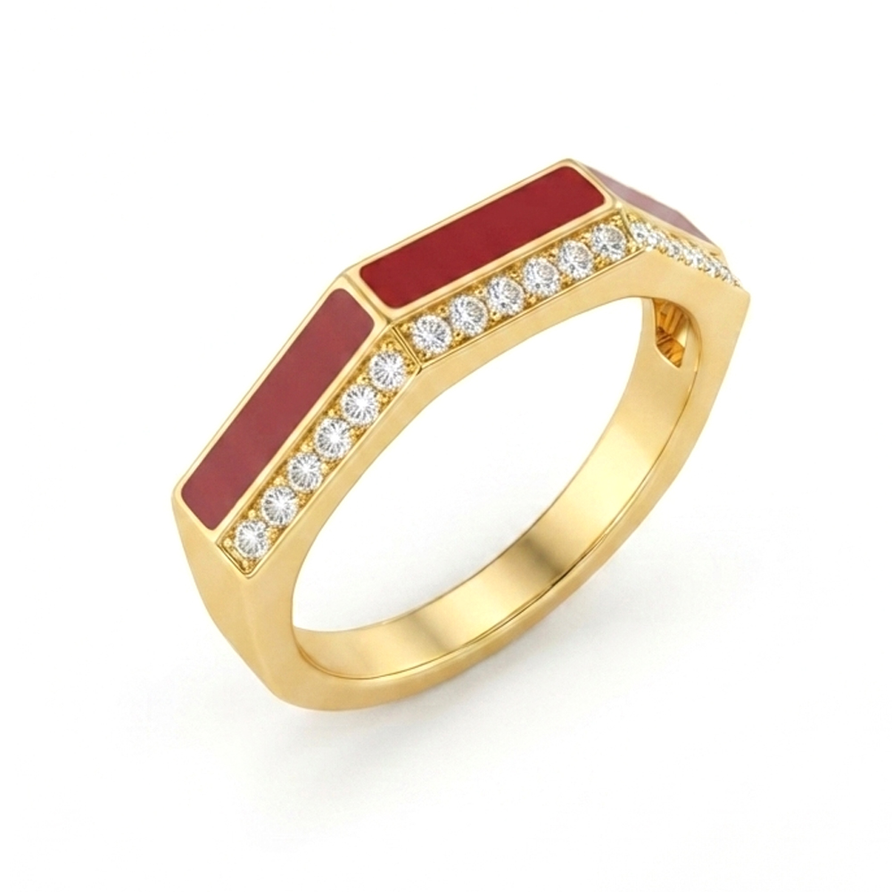 Diamond Enamel Ring