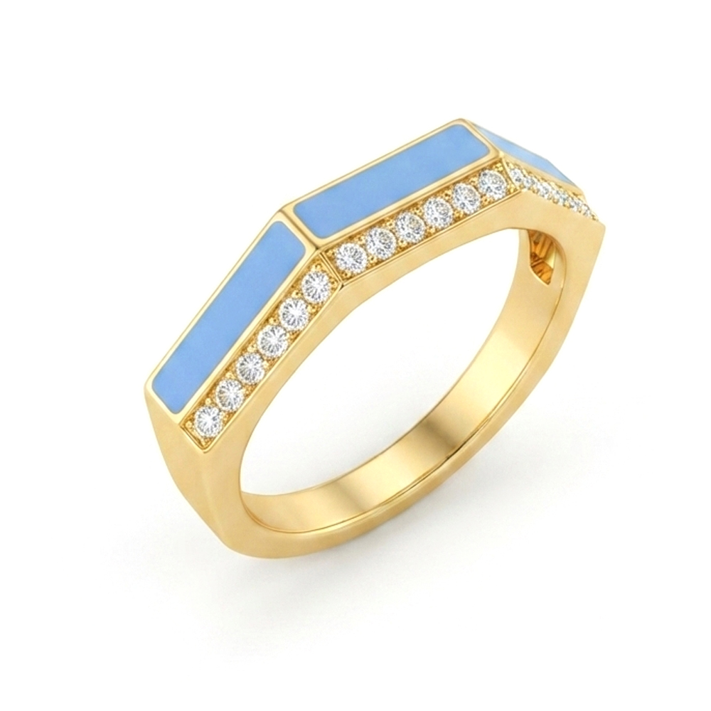 Diamond Enamel Ring