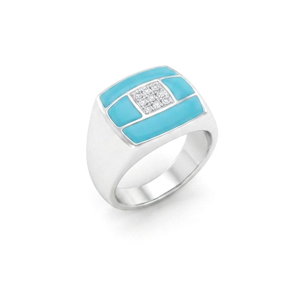 Diamond Turquoise Ring