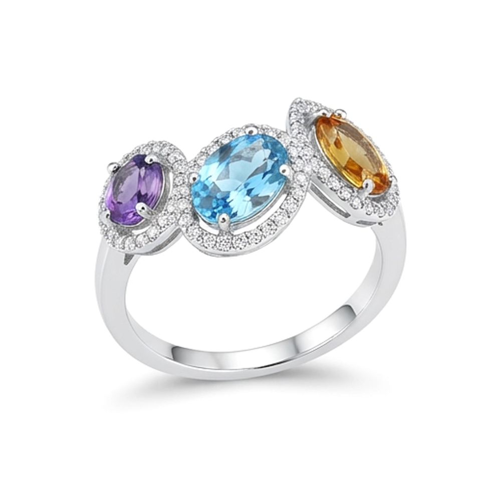 Diamond Multi-Color Ring