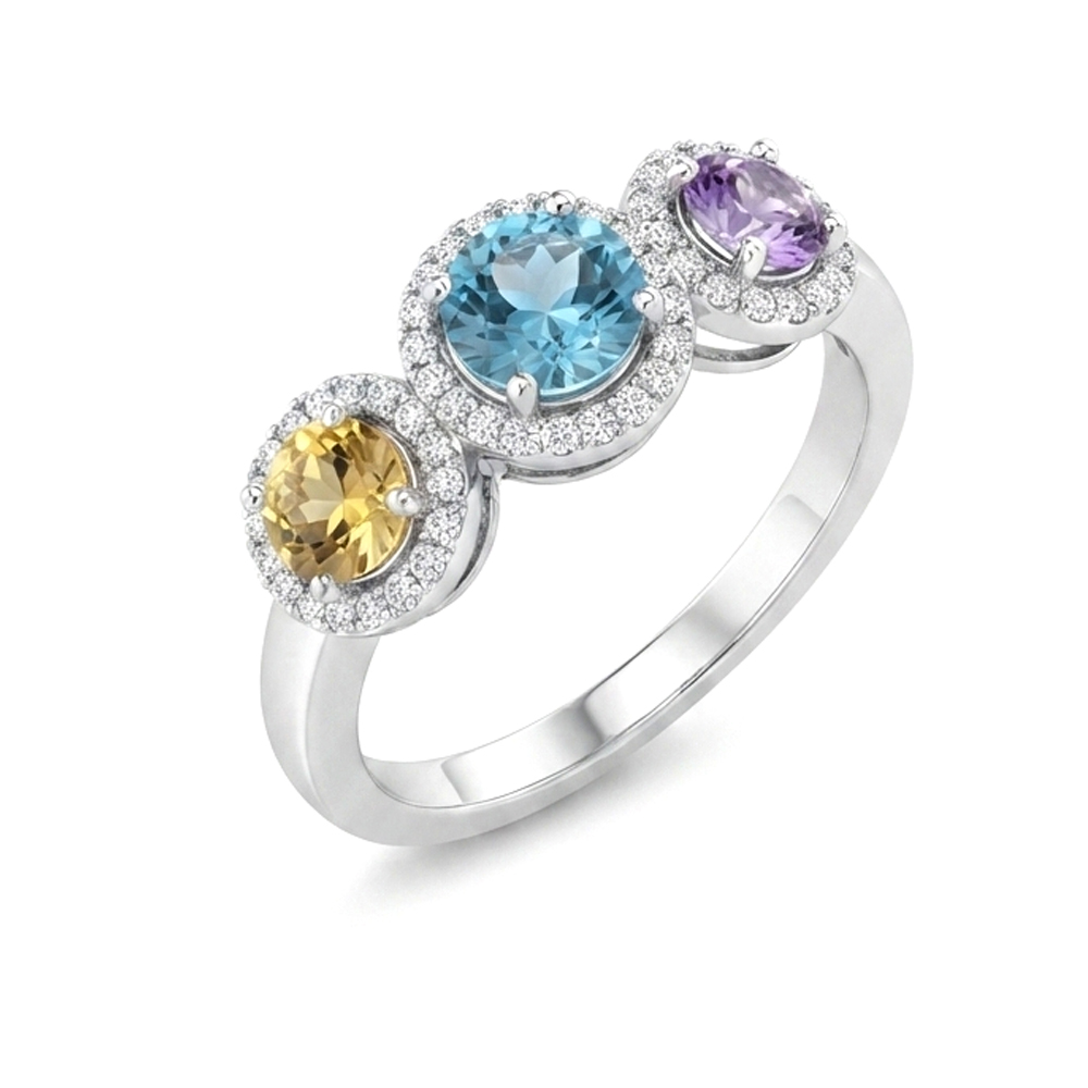 Diamond Multi-Color Ring