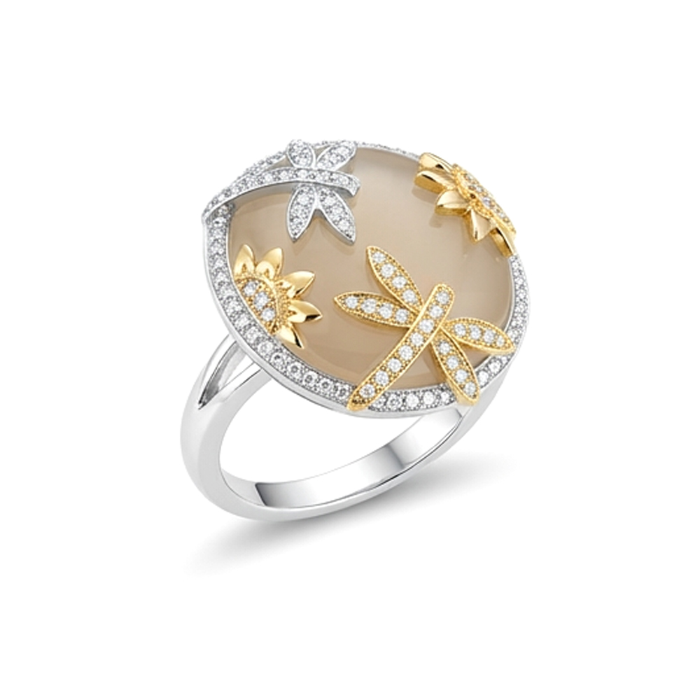 Diamond Agate Ring