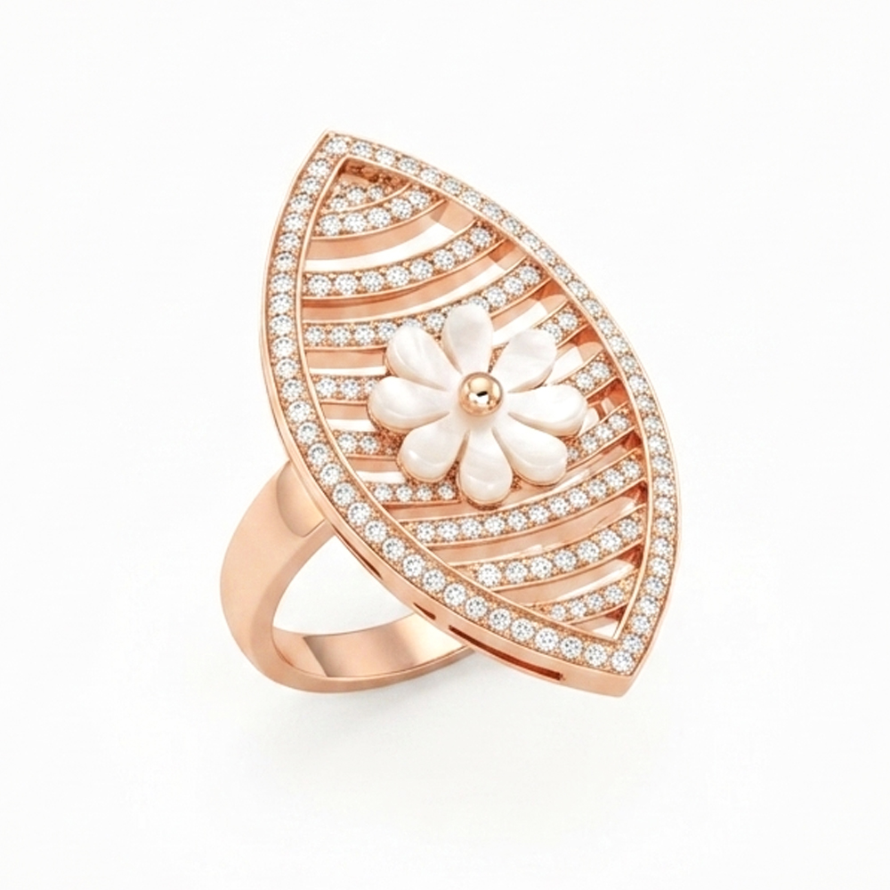 Diamond MOP Ring
