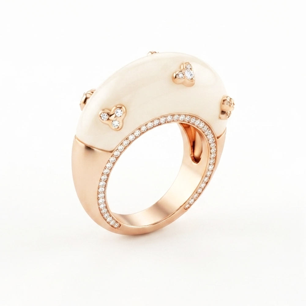 Diamond MOP Ring