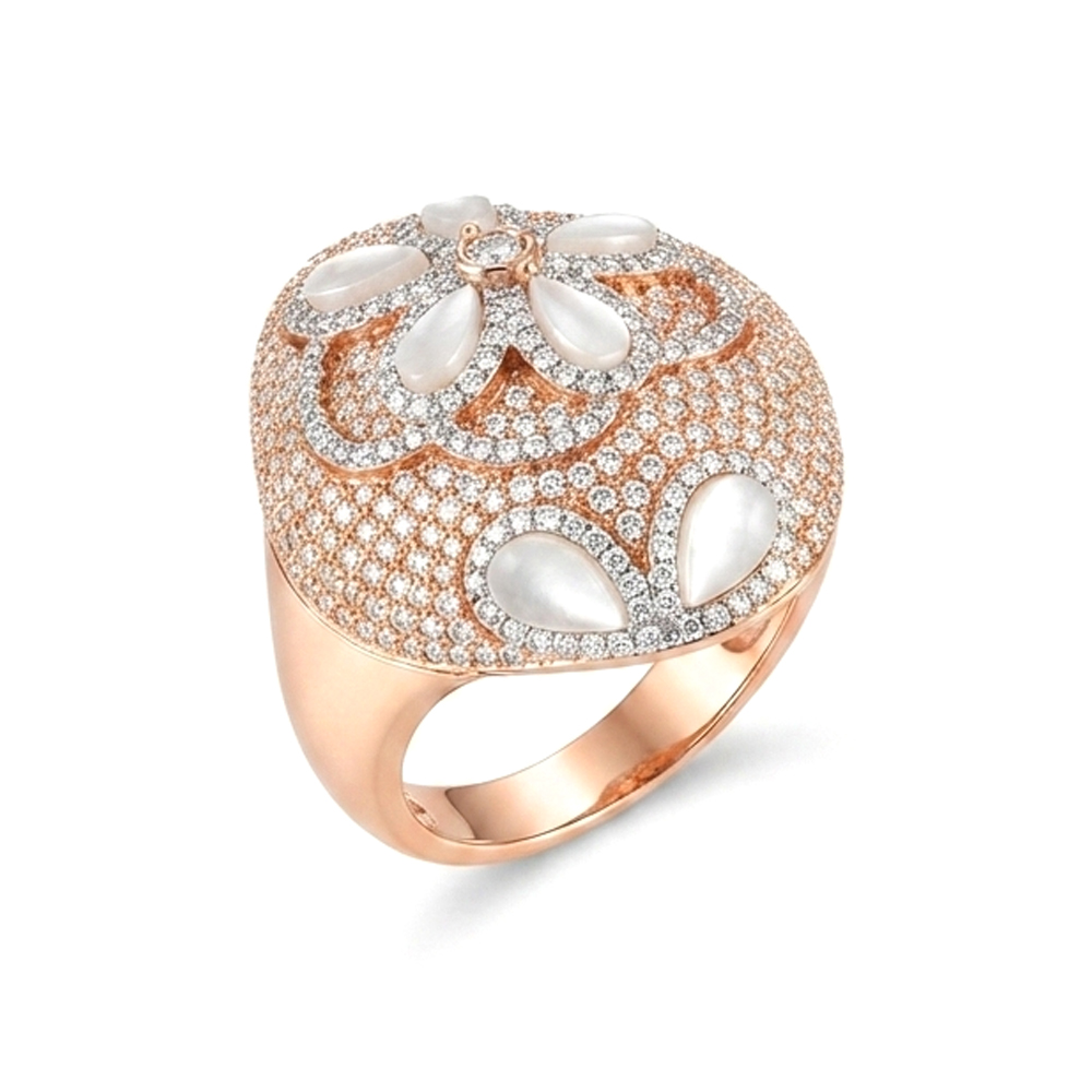 Diamond MOP Ring