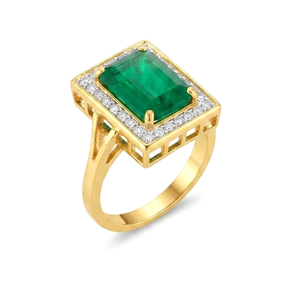 Diamond Emarald Ring
