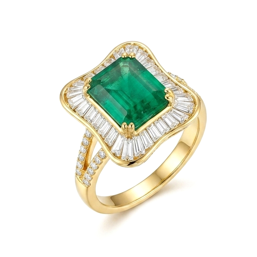 Diamond Emerald Ring