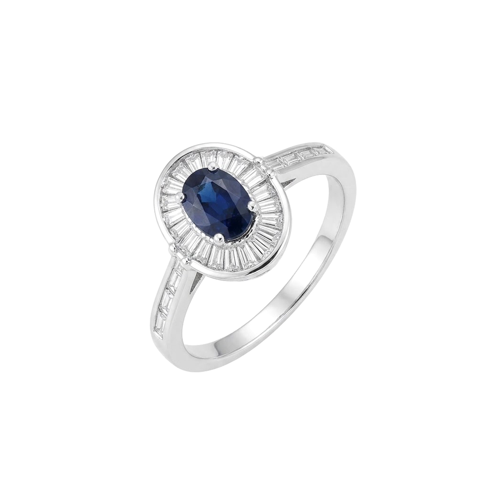 DIAMOND BLUE SAPPHIRE RING